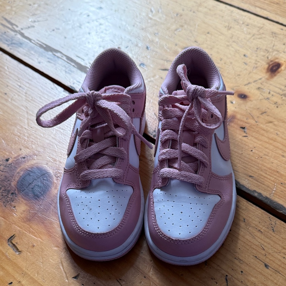 Nike Kids Pink and White Sneakers